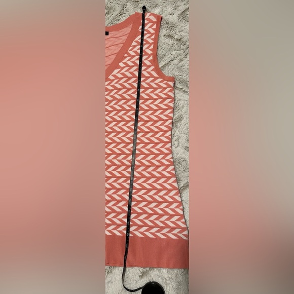 Alfani Coral Chevron Herringbone Pullover Knit Top - Picture 6 of 10